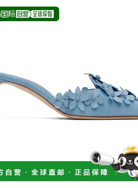 1h可退 潮奢 MANOLO BLAHNIK 莫罗 伯拉尼克 女士 蓝色 Harnes 穆