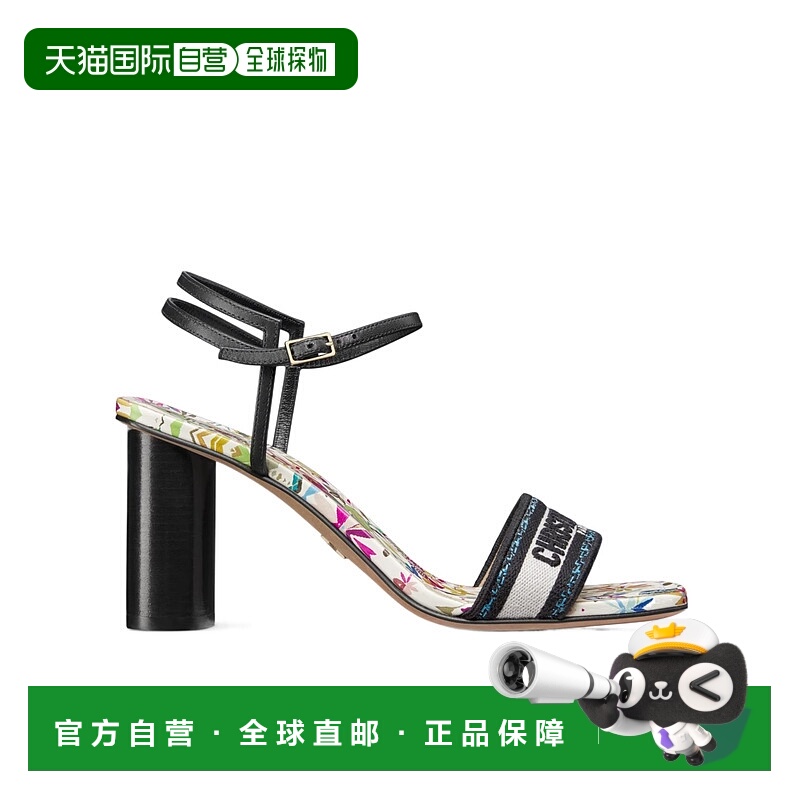 1h可退 DIOR 女士凉鞋 KCQ930TFAS43L AW2024 黑色 DWAY 高跟凉鞋