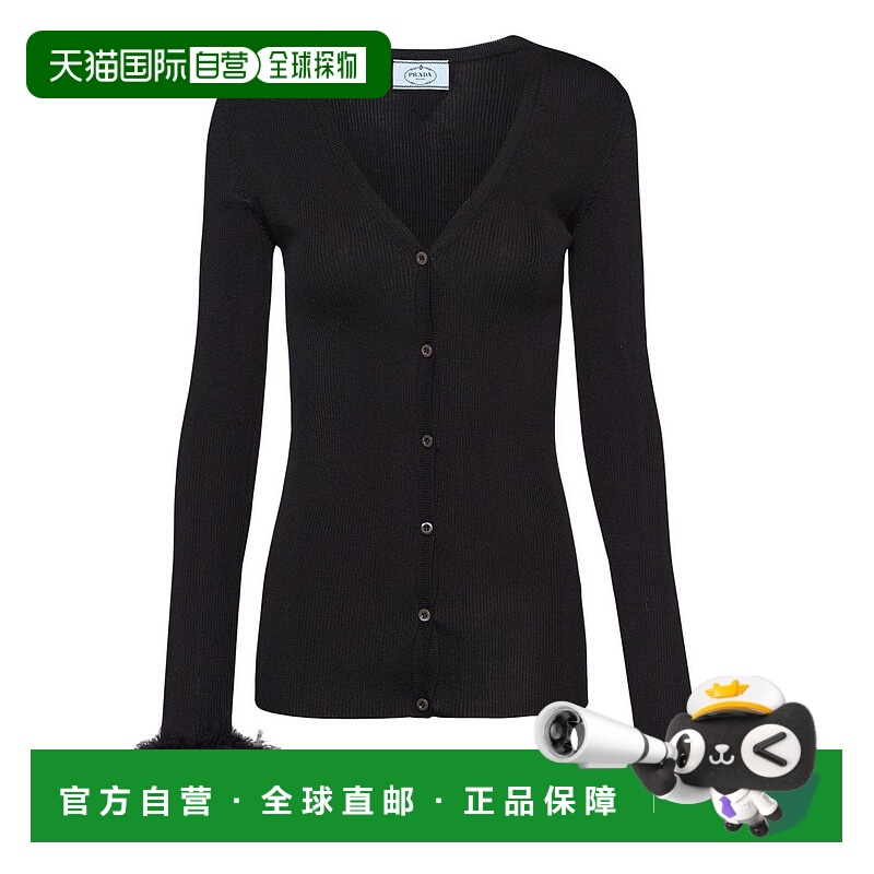 1h可退 PRADA 女士针织毛衣 P25L63S23112DYF0002 SS2023 黑色