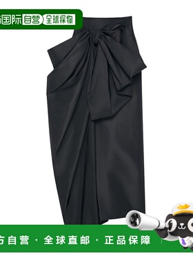 GIVENCHY 女士半身裙 BW40ZR166P001 CO 黑色蝴蝶结半身裙 a字裙