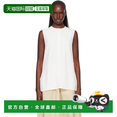 toteme 女士 TOTEME 灰白色 Woven Stripe 背心 252WRT0508FB0192