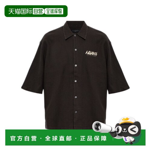 ALL SAINTS 男士衬衫 M033SFORCABLACK 棕色短袖 AW2026