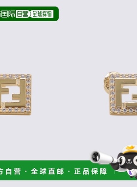 FENDI 女士耳饰 8AK916ATEPF089U CO 黄色 Logo-shaped earrings