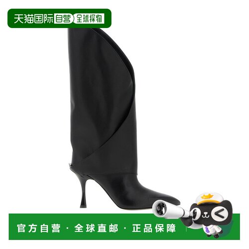 BALMAIN 女士靴子 FN1TA144LVIT0PA AW2025 黑色高跟长筒靴女靴