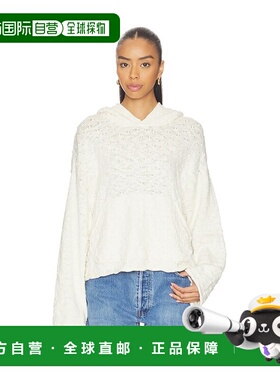 1h可退 潮奢 Free People 自由人 女士 湖蓝色侧边连帽衫 OB22171