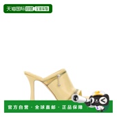 奶油色皮质鱼嘴凉拖 1h可退 8080253 巴宝莉 女士 潮奢 Burberry