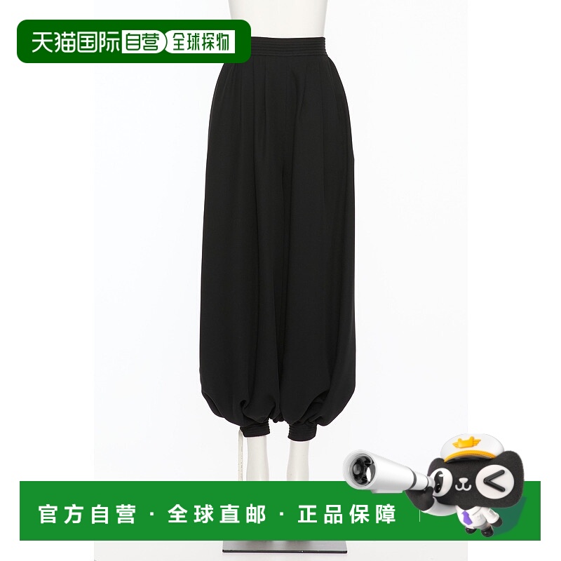 1h可退 VALENTINO 女士休闲裤 BRB6H01MM0NO SS2025 黑色 松紧腰