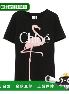 CHLOÉ 女士T恤 CH26SJH08194070 SS2026 黑色 Cotton t-shirt