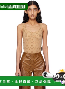 1h可退 潮奢 Marine Serre 女士 米色 Recycled Mesh Flock 连体