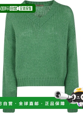 NUUR 女士针织毛衣 A47002SRA4724 AW2024 绿色 VNECK SWEATER