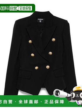 BALMAIN 女士外套 FF1SI505WC090 AW2025 黑色 Balmain Double-Br