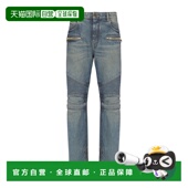 灰色 BALMAIN 复古牛仔布机 GH1MI105DG106AW SS2026 男士 牛仔裤