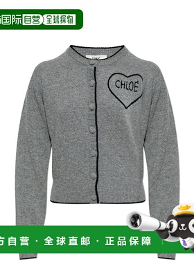 CHLOÉ 女士针织衫 CH26SMC08710012 SS2026 灰色 Wool cardigan