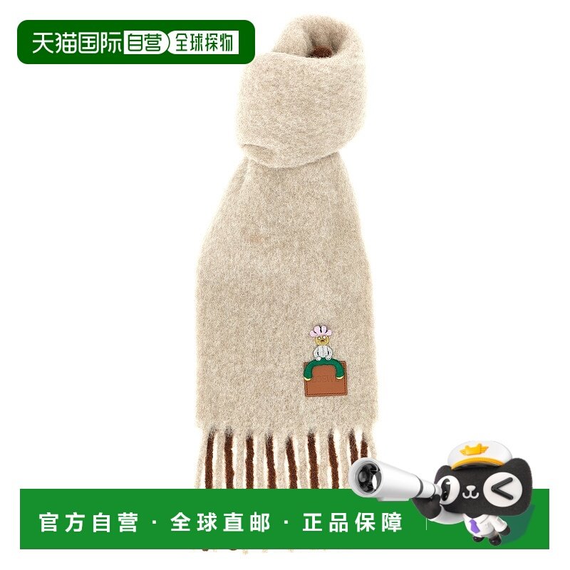 LOEWE 女士围巾 FSA7SS1W011225 AW2025 白色 Wool-alpaca scarf