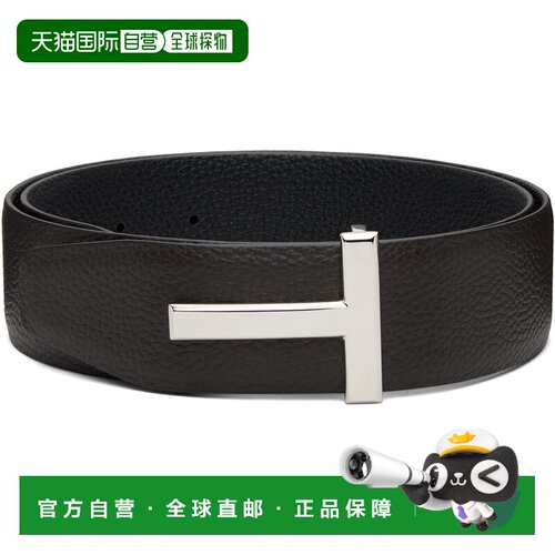 Tom Ford 汤姆 福特 男士 棕色 & 黑色 T Icon 双面腰带 TB178LCL