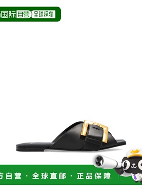 BALMAIN 女士凉鞋 FN1UP141LVIT0PA AW2025 黑色 Leather slides