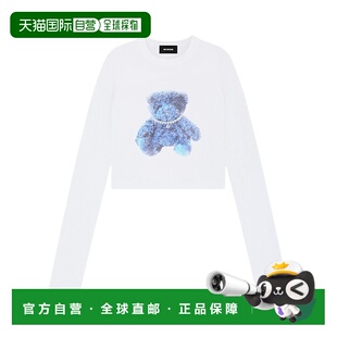 女士卫衣 长袖 WDTT025755WWH 白色 小熊T恤 SS2025 WE11DONE