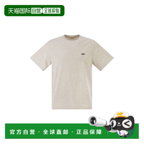 AUTRY 男士T恤 TSPM007M SS2026 花色 Cotton T-shirt with embro