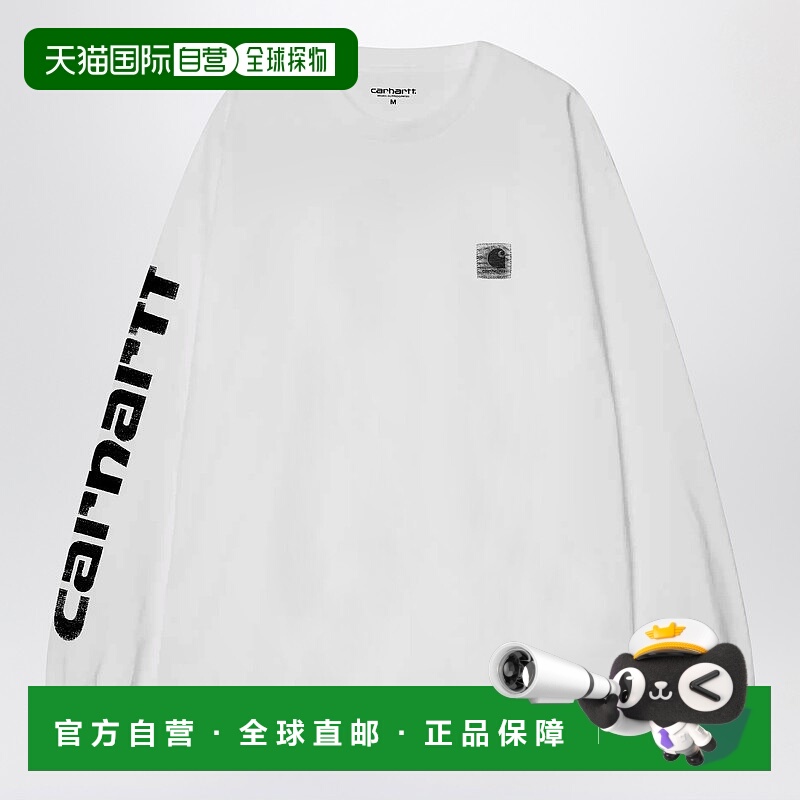 1h可退 潮奢 CARHARTT WIP 男士 L/S Archive Script 白色T恤 I03