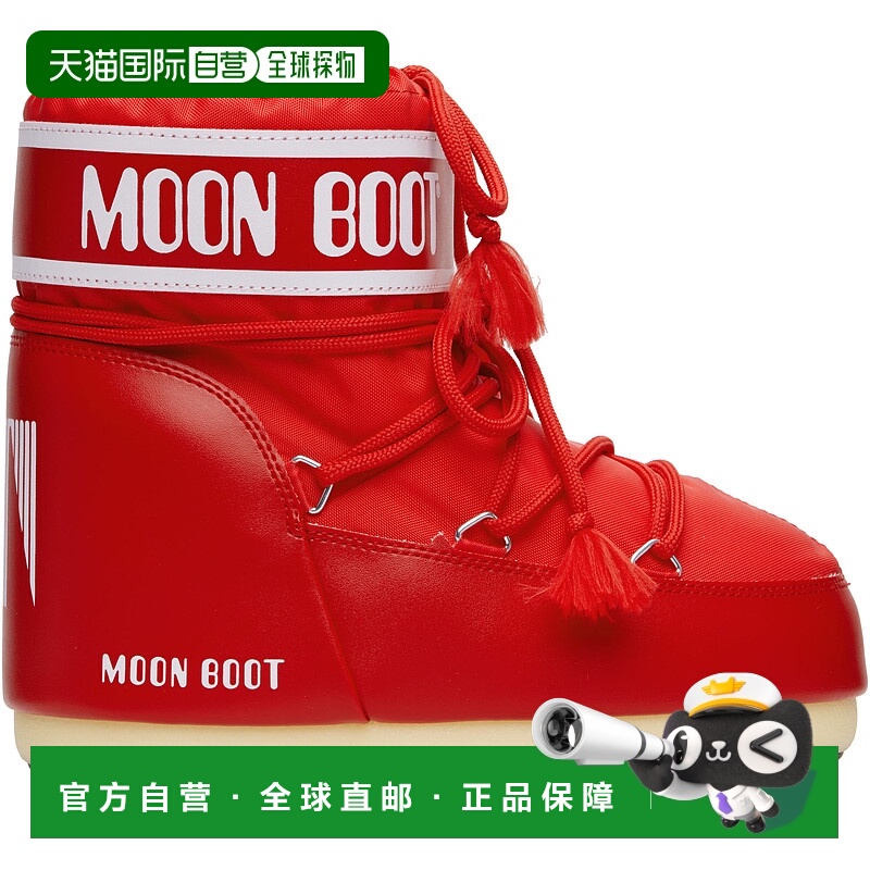 潮奢 moon boot 月亮靴 男士 红色 Icon Low Nylon 踝靴 80D14093