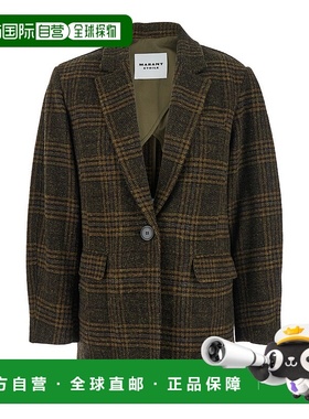 1h可退 潮奢 ISABEL MARANT 女士 'Gesina' Revers 绿色单排扣凹