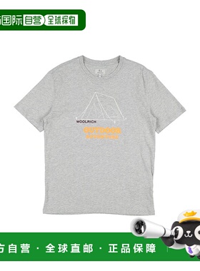 1h可退 潮奢 Woolrich 沃尔里奇 男童 T恤童装 grey灰色 舒适时尚