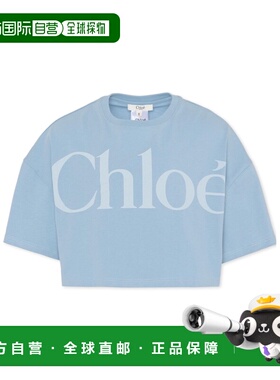 CHLOÉ 女童衬衫 C20859821 SS2026 蓝色 短款T恤