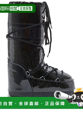 MOON BOOT 女士靴子 80D1402850N001 AW2024 黑色 圆头靴子