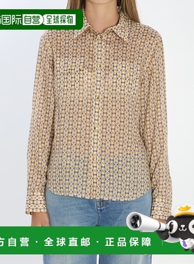 CELINE 女士衬衫 RC06P0416GAI3 AW2025 浅棕色 Tilly shirt in w