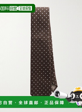 1h可退 潮奢 Tom Ford 汤姆 福特 男士 8cm 刺绣圆点真丝提花领带