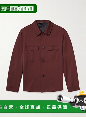 1h可退 潮奢 Mr P. 男士 羊毛/斜纹布衬衫式衬衫 MPO241025RUST