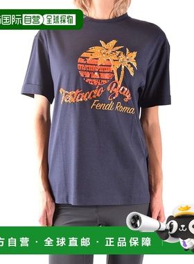 FENDI 女士T恤 FS7011A3BNF12CK-1 SS2018 蓝色 Fendi Tshirt Sho