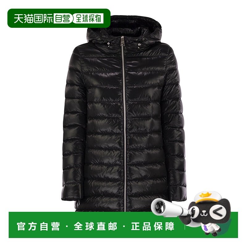 HERNO 女士大衣 PI00133DR9300 AW2025 黑色 连帽羽绒服外套