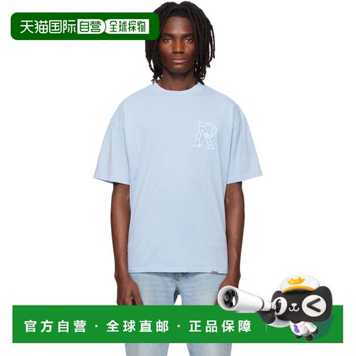 Represent 男士 蓝色 Western Initial T恤 MLM100595MOUNTAINBLU