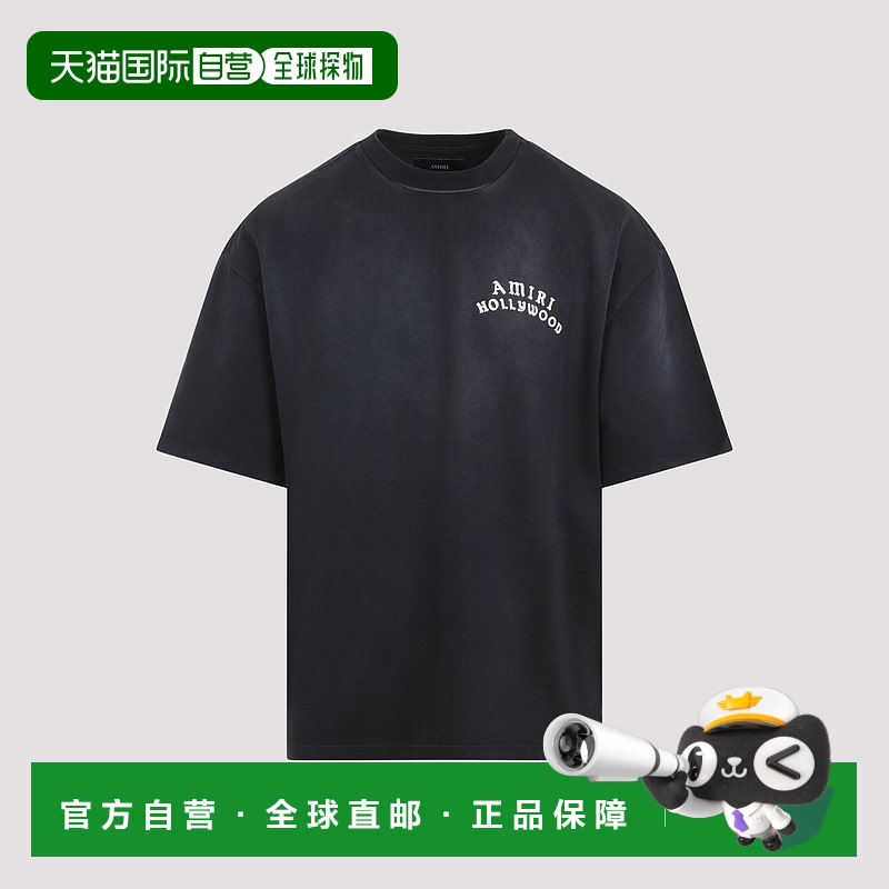 1h可退 AMIRI 男士T恤 AMJYTE1204BLACK AW2025 黑色新款