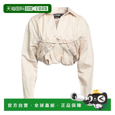 潮奢 Jacquemus 女士 Blouses 纯色衬衫 beige 米色亚麻时尚舒适