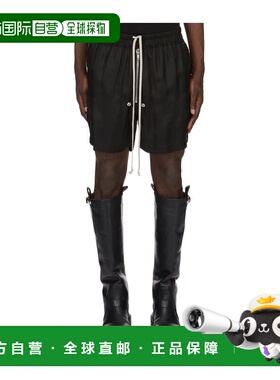 RICK OWENS 男士短裤 RU02E1391K09 AW2025 黑色 抽绳短裤
