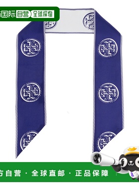 TORY BURCH 女士围巾 1748630400 AW2025 深蓝色 Silk scarf with