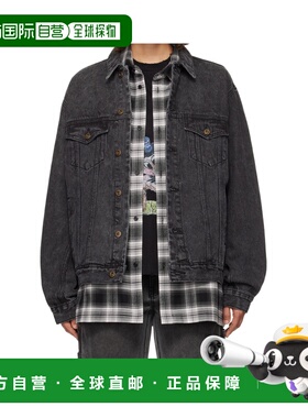 WE11DONE 女士西服 WDDJ324317UBK AW2024 黑色 长袖牛仔外套