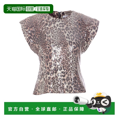 GANNI 女士背心吊带 T4182943 SS2025 花色 Sleeveless top. Cove