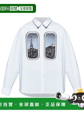 KENZO 男士衬衫 FF65CH4309P463 AW2025 白色 Printed shirt长袖
