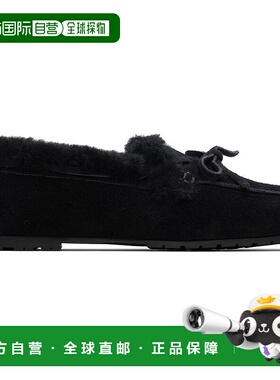 1h可退 潮奢 aeyde 女士 黑色 Jasper Shearling 乐福鞋 A11FL059