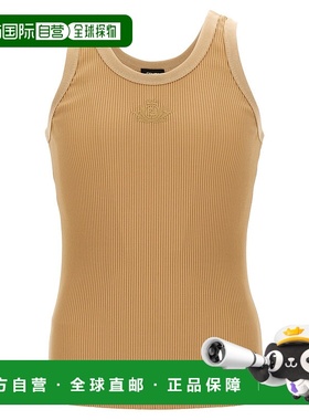 FENDI 男士T恤 FY1278AU9KF0QWN SS2025 浅棕色 'Fendi Crest' ta