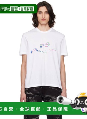1h可退 潮奢 Paul Smith 男士 白色 Wave T恤 M2R731YMP454101