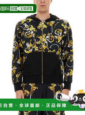 1h可退 潮奢 versace 范思哲 男士 黑色棉质卫衣 78GAI3Z1FS189G8