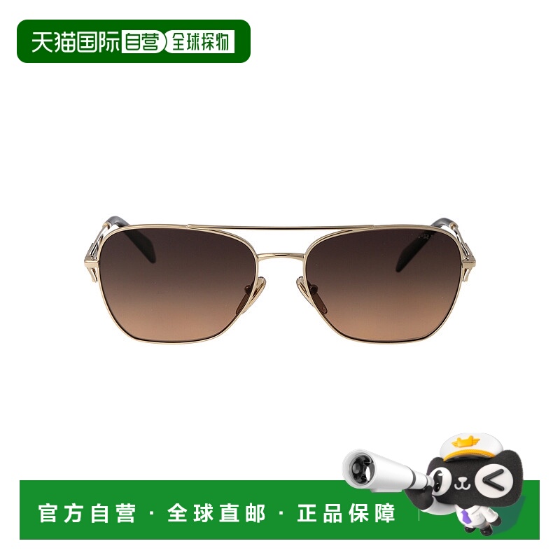 1h可退 PRADA 女士太阳镜 0PRA50SZVN50C SS2025 金色普拉达