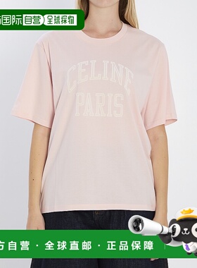 CELINE 女士T恤 RX0CD507ZGDJ0 AW2025 粉红色 Celine Paris T-sh