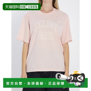 AW2025 粉红色 Celine CELINE RX0CD507ZGDJ0 Paris 女士T恤