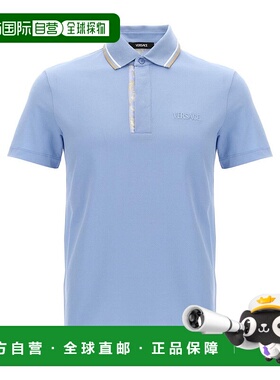 VERSACE 男士T恤 10158081A11072BLU SS2025 蓝色范思哲