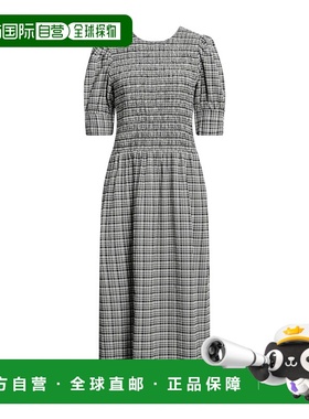 1h可退 潮奢 GANNI 甘尼 女士 中长连衣裙 black黑色 舒适时尚